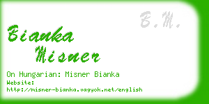 bianka misner business card